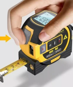 Multi-Function Laser Distance Meter with 5m Tape Measure and Cross-Marking