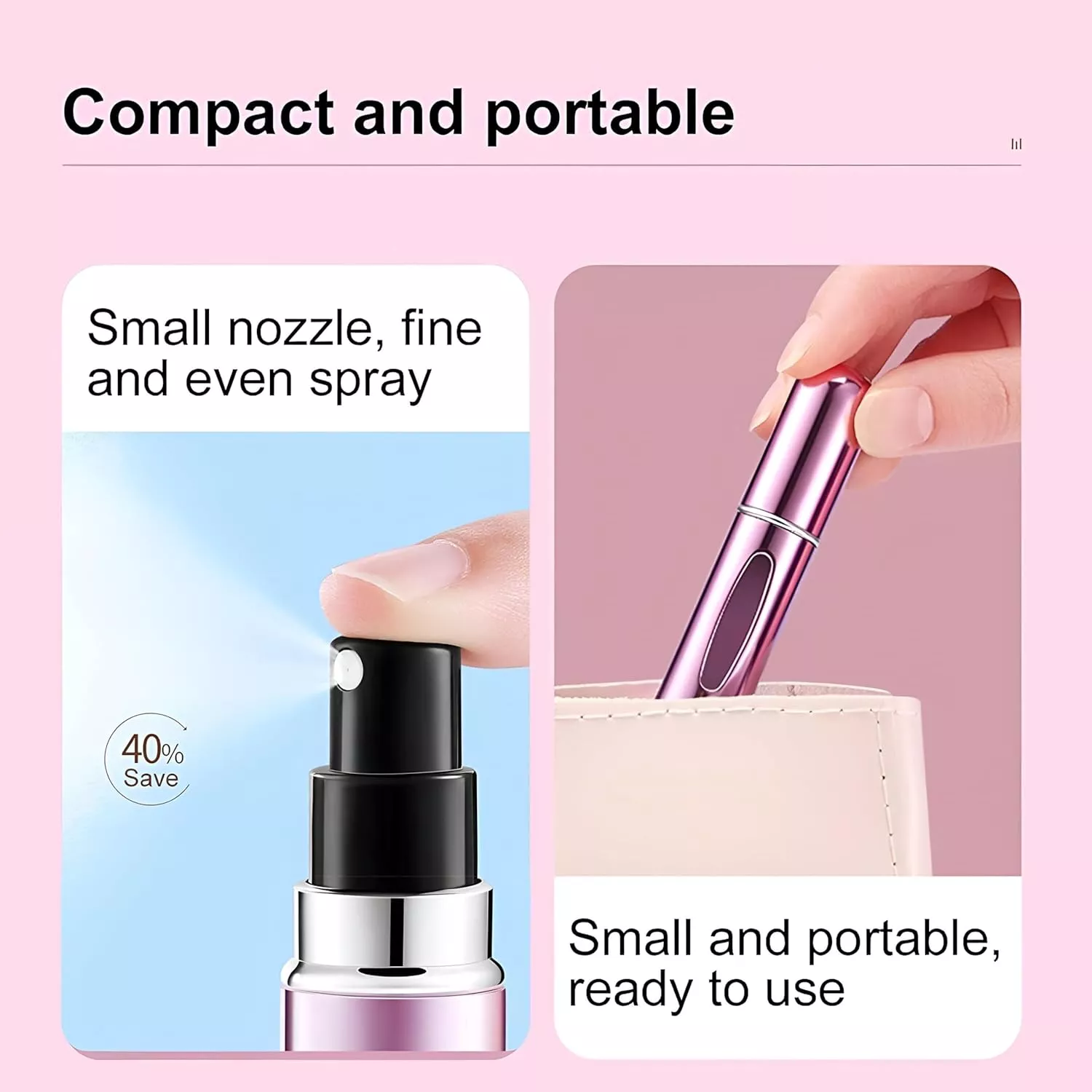Compact & Stylish Portable Perfume Atomizer – Travel-Friendly Mini Aluminum Spray Bottle
