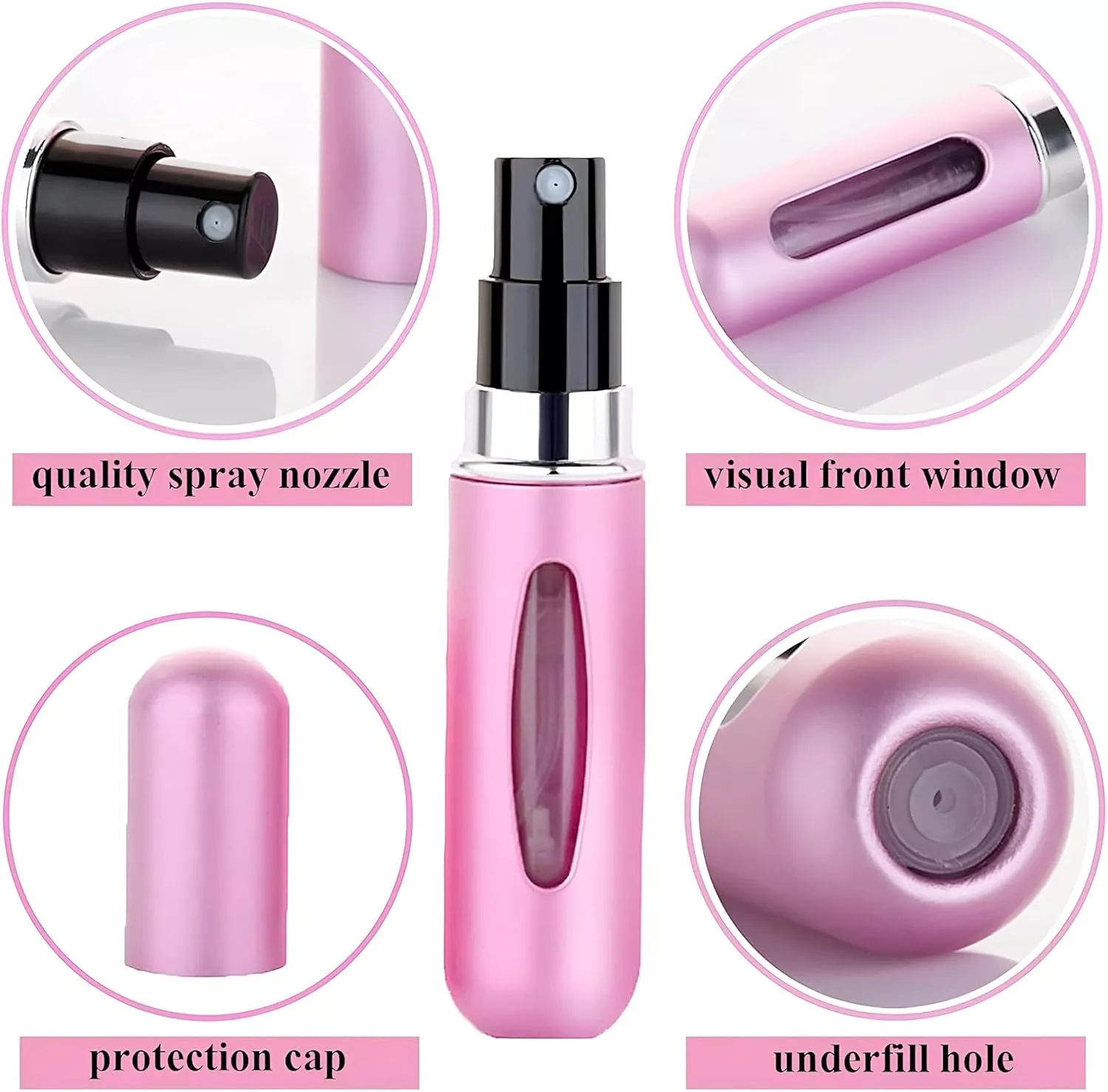 Compact & Stylish Portable Perfume Atomizer – Travel-Friendly Mini Aluminum Spray Bottle