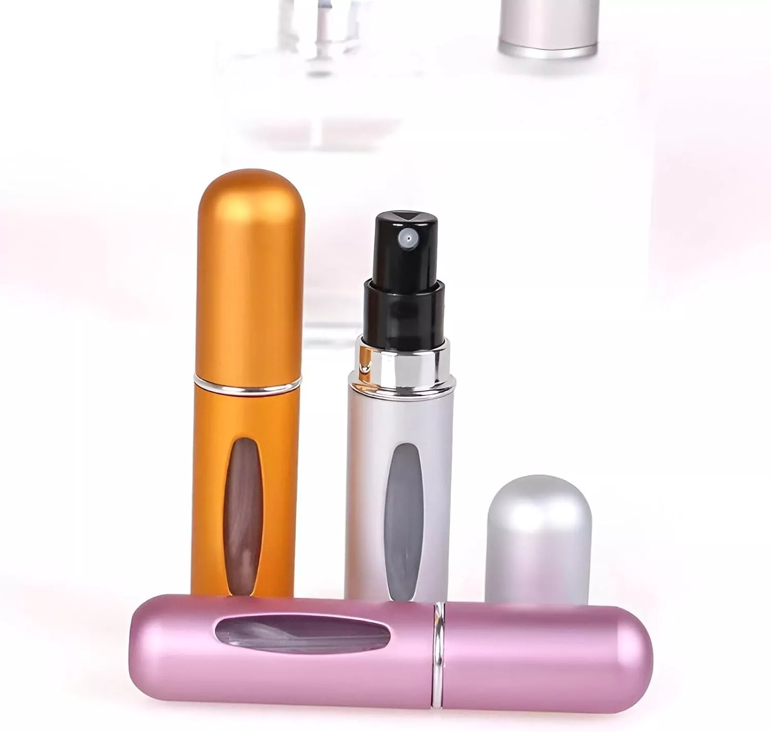 Compact & Stylish Portable Perfume Atomizer – Travel-Friendly Mini Aluminum Spray Bottle