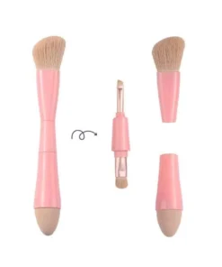 4-in-1 Multifunctional Detachable Makeup Brush Set – Portable Beauty Tools