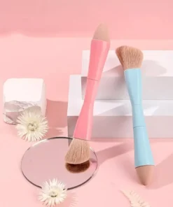 4-in-1 Multifunctional Detachable Makeup Brush Set – Portable Beauty Tools