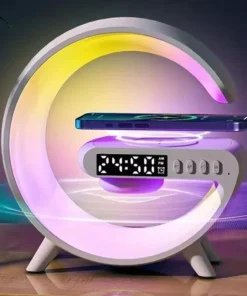 Speakers Alarm Clock Lamp With Wireless Charger