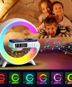 Speakers Alarm Clock Lamp With Wireless Charger