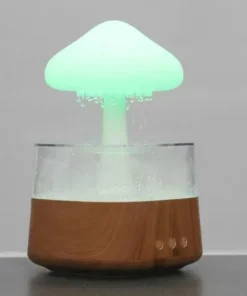 Colorful Mushroom Rain Cloud Air Humidifier and Night Light with Aromatherapy