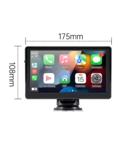Universal 7″ Touch Screen Car Multimedia Player with Wireless CarPlay and Android Auto