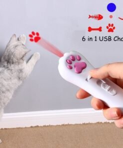 Portable 6-in-1 Rechargeable Pet Laser Pointer Toy