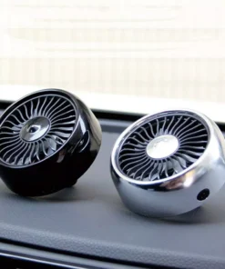USB Car Vent Fan with 3 Speeds & Colorful LED Light