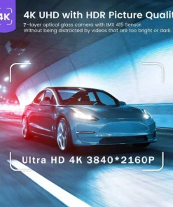 Car 10 Inch 4K Wi-Fi GPS Mirror Dash Cam Dual Lens