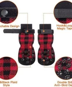Pet Dog Socks 4PCS – Anti-Slip Paw Protector for Small to Medium Breeds