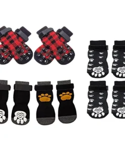 Pet Dog Socks 4PCS – Anti-Slip Paw Protector for Small to Medium Breeds