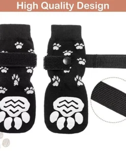 Pet Dog Socks 4PCS – Anti-Slip Paw Protector for Small to Medium Breeds