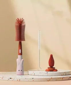 Multi-Purpose Silicone Baby Bottle & Pacifier Brush Set