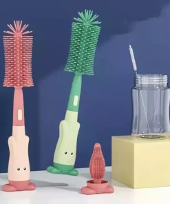 Multi-Purpose Silicone Baby Bottle & Pacifier Brush Set