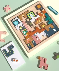 Children’s Educational Creative Wooden Three-Dimensional Puzzle Tetris