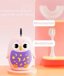 360-Degree U-Shaped Kids Sonic Electric Toothbrush with Silicone Grip