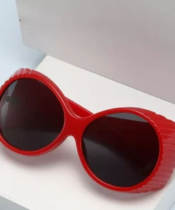 Trendy Oversized Y2K Circular Sunglasses for Women – UV400 Vintage Punk Style