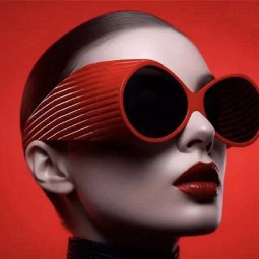 Trendy Oversized Y2K Circular Sunglasses for Women – UV400 Vintage Punk Style