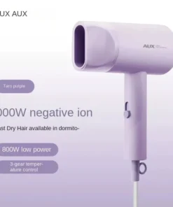 Mini 800W Hair Dryer – Low Noise with Negative Ion Technology for Hair Care, Dorm-Friendly