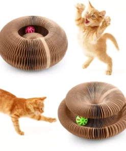 Magic Foldable Cat Scratch Board with Bell