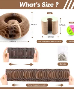 Magic Foldable Cat Scratch Board with Bell