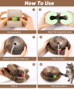 Magic Foldable Cat Scratch Board with Bell
