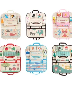 Foldable Cartoon Car Back Seat Organizer for Kids