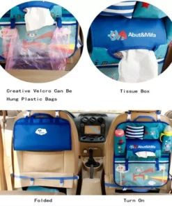 Foldable Cartoon Car Back Seat Organizer for Kids