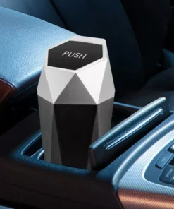 Portable Mini Car Trash Can with Leak-Proof Lid: Elegant, Functional & Compact