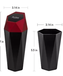 Portable Mini Car Trash Can with Leak-Proof Lid: Elegant, Functional & Compact