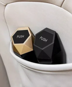 Portable Mini Car Trash Can with Leak-Proof Lid: Elegant, Functional & Compact