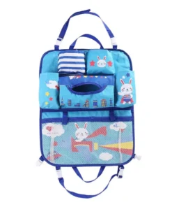 Kids Cartoon Car Seat Organizer with Tablet Holder