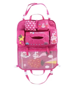 Kids Cartoon Car Seat Organizer with Tablet Holder