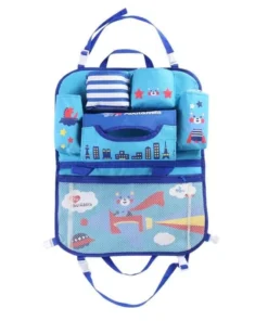 Kids Cartoon Car Seat Organizer with Tablet Holder