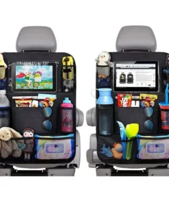 Car Backseat Protector with Touchscreen Tablet Holder & 9 Pockets