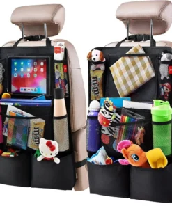 Backseat Organizer with Touchscreen Tablet Holder & Kick Mat Protector