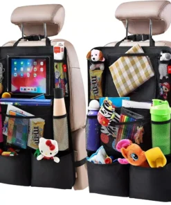 Backseat Organizer with Touchscreen Tablet Holder & Kick Mat Protector