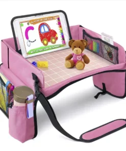 Kid-Friendly Car Seat Activity Tray with Waterproof Storage