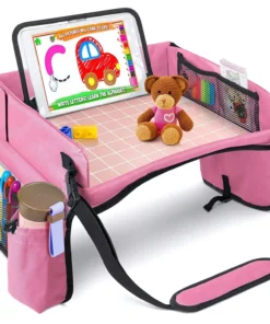 Kid-Friendly Car Seat Activity Tray with Waterproof Storage