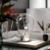Clear Glass USB Table Lamp