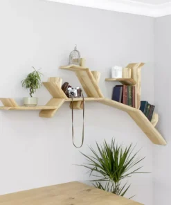 Contemporary Wooden Bookshelf – Modern Home Tree Design