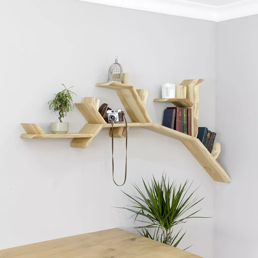 Contemporary Wooden Bookshelf – Modern Home Tree Design