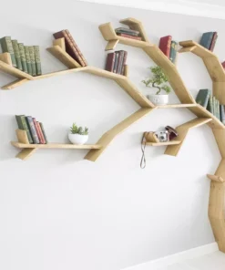Contemporary Wooden Bookshelf – Modern Home Tree Design