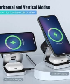Travel-Friendly Foldable 3-in-1 Wireless Charging Dock