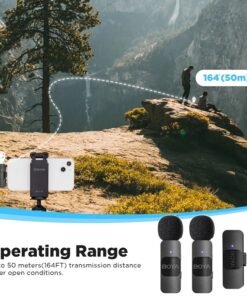 Wireless Lavalier Mic for iPhone & Android – Clear Sound Noise Reduction